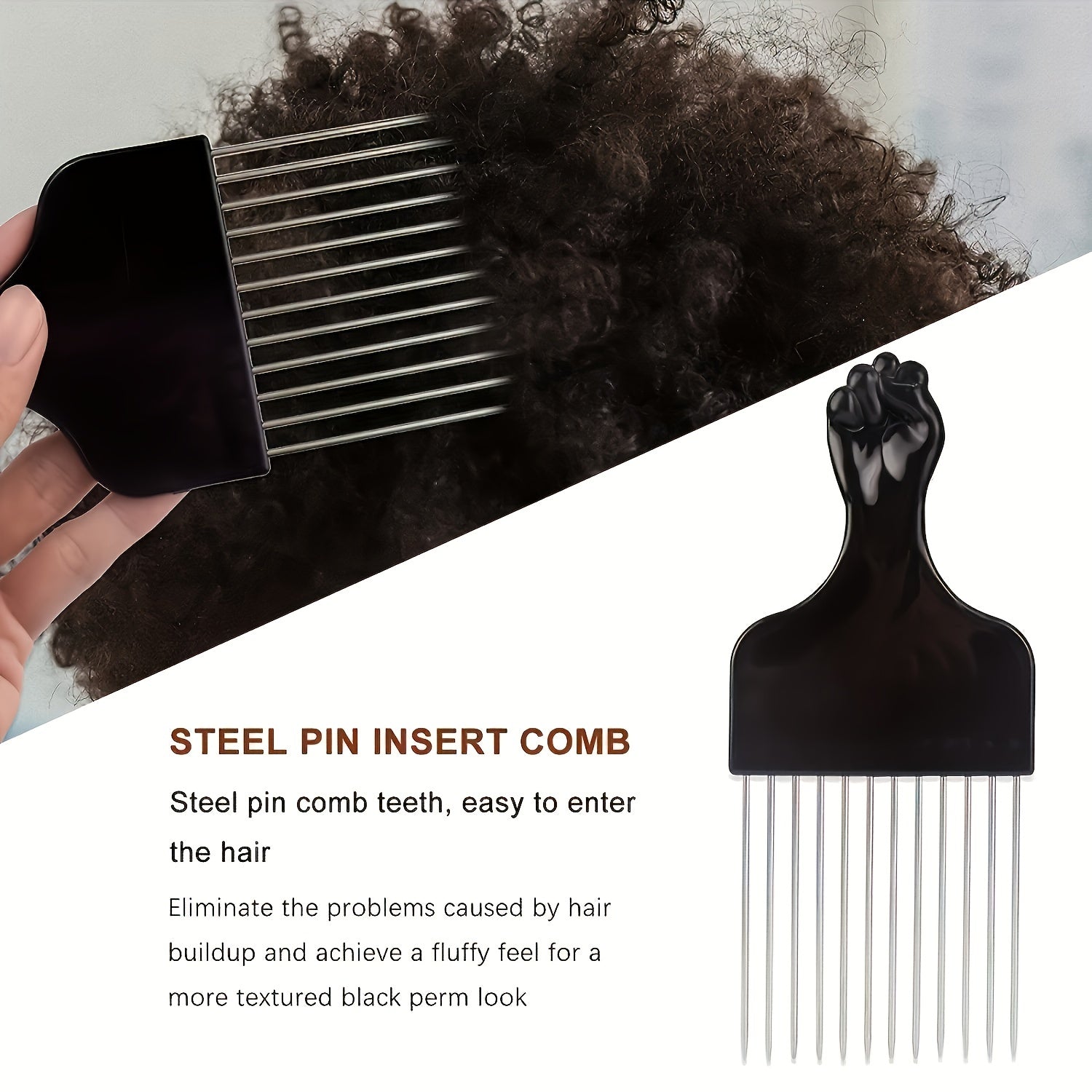 Hair Sponge Set Afro Hair Sponge Barber Brush Pick and Twist Comb for Girls