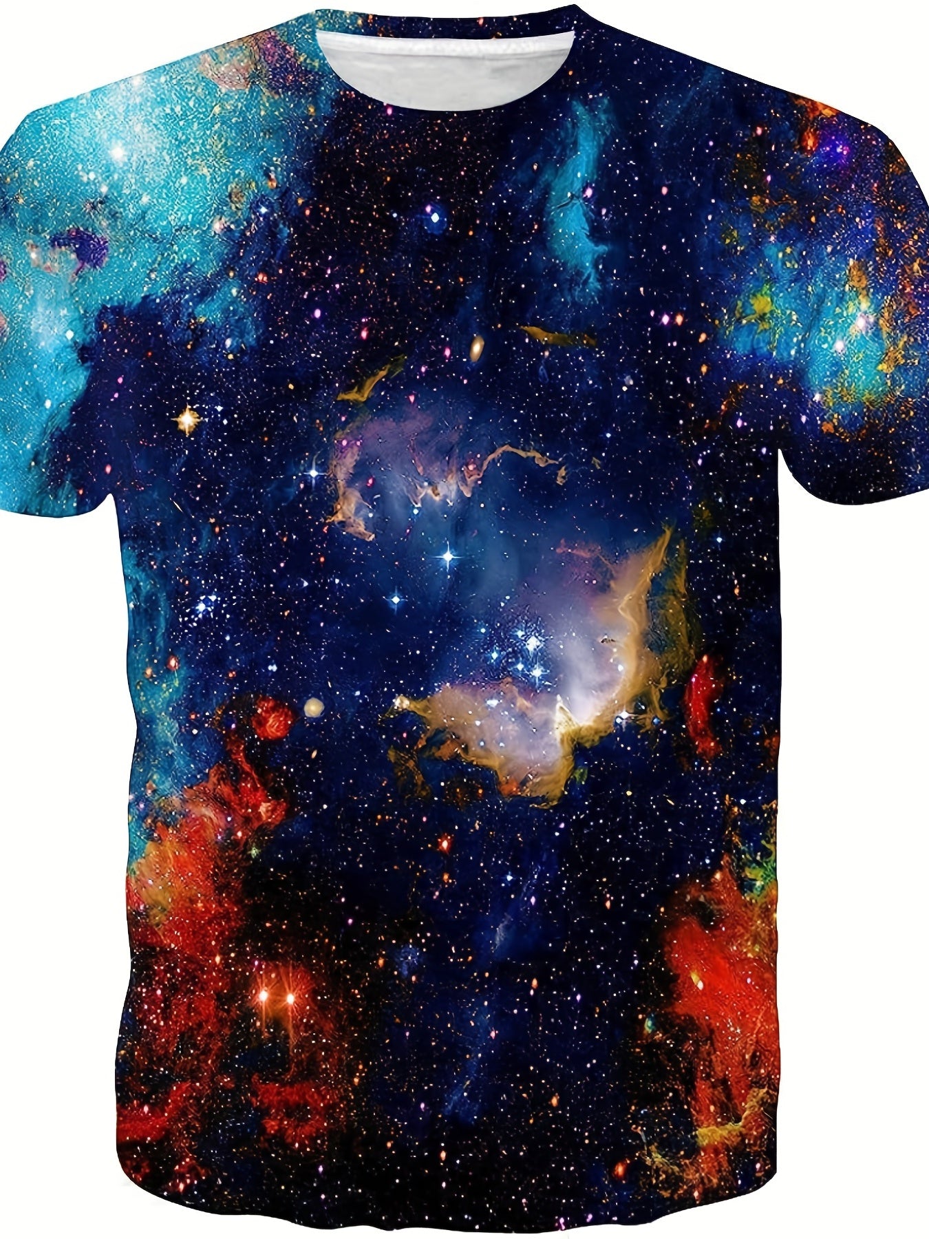 Men's Starry Sky Graphic Novel Shirt Comfy Tee for Outdoors
