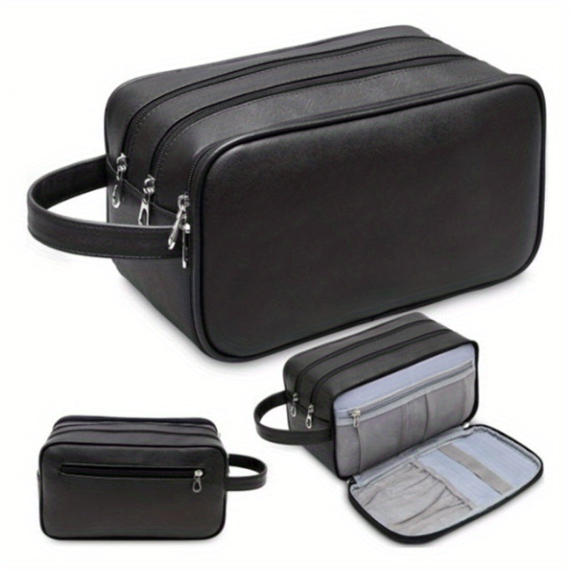 Women's Water Resistant Makeup Bag - PU Leather Cosmetic Bag