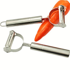 Stainless Steel Double Sided Veggie Peeler & Fruit Slicer