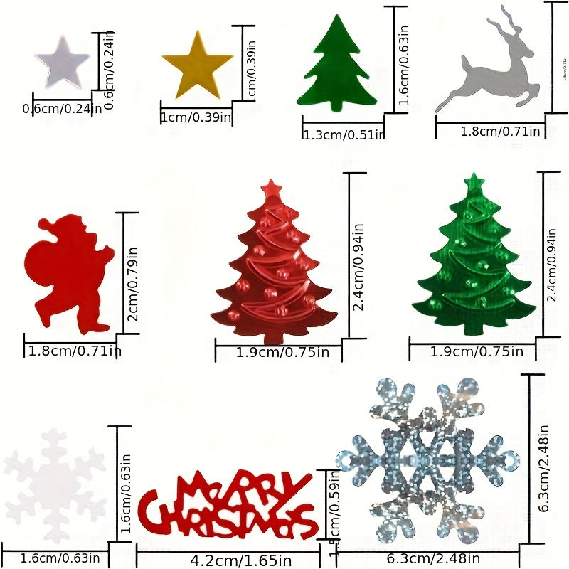 Christmas Table Confetti Set - Santa, Snowflakes, Elk, Letters, Tree