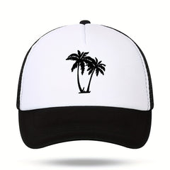Coconut Tree Print Men's Sun Hat Outdoor Baseball Cap