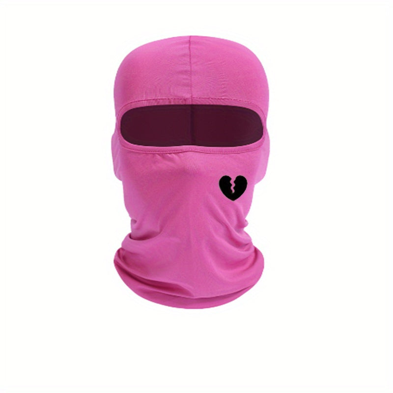 Heartbreak Pattern Print Cycling Pullover Hat