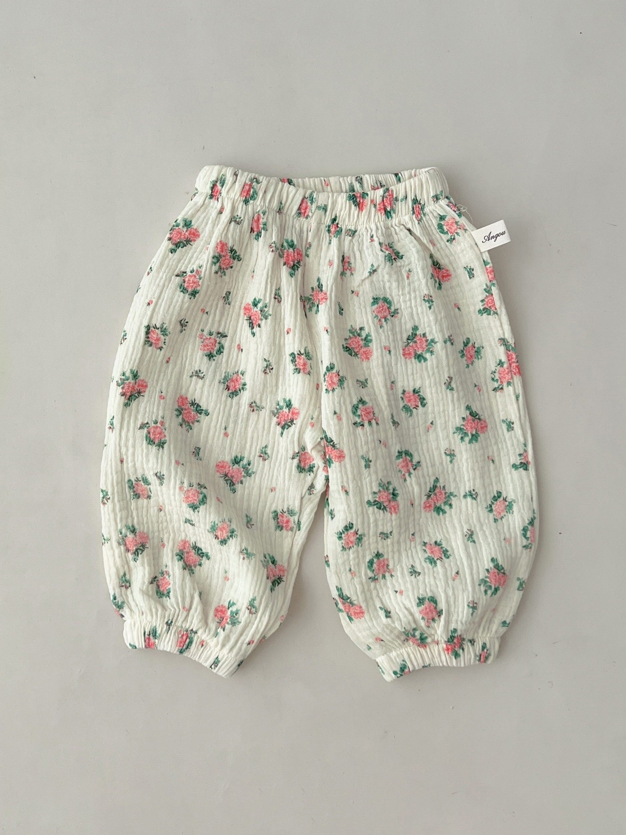 Baby Girls Casual Elastic Waist Pants with Assorted Designs