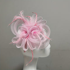Mesh Flower Headband Faux Feather Hair Accessories