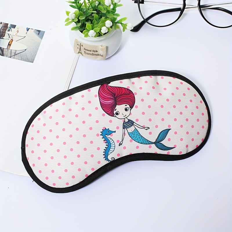 Mermaid Bag Edge Eye Mask Cartoon Shading Sleep Eye Mask