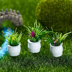 7pcs Mini Succulent Plants for DIY Doll House Fairy Garden Micro Landscaping
