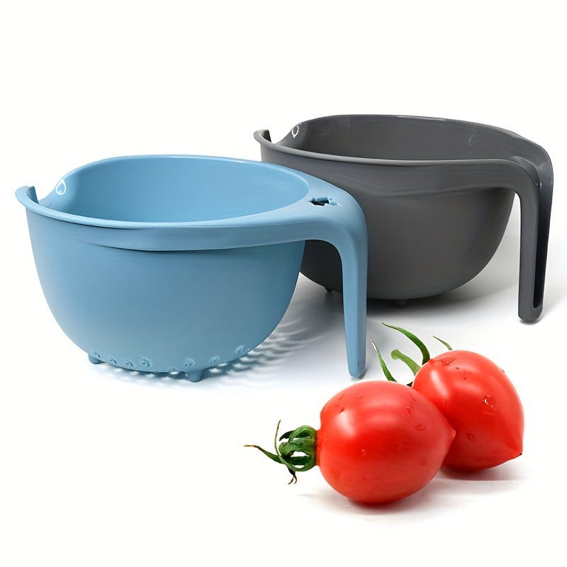2-In-1 Colander Bowl Double Layer Drain Basket Multifunction Strainer
