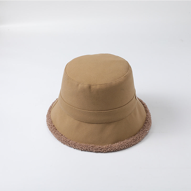Women Winter Bucket Hat Solid Warm Hat Outdoor Casual Style Hat For Women Girls