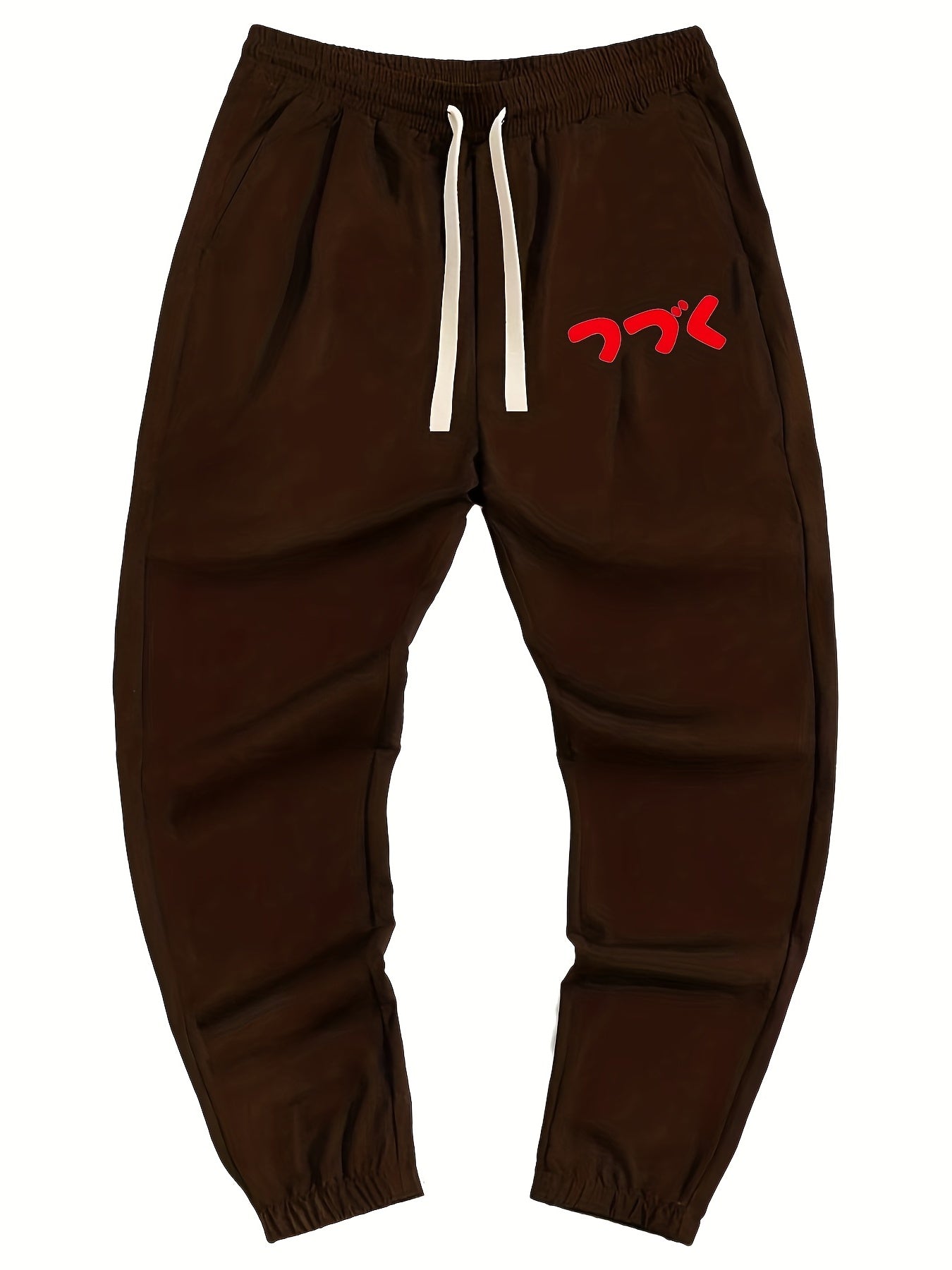 Japanese Letter Print Men's Wide Leg Pants