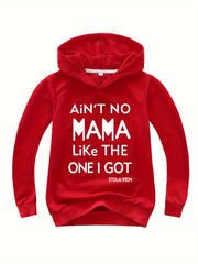 Cozy Letter Print Hoodie For Boys Girls Toddlers 1 SIZE UP