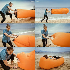 Portable Multicolor Inflatable Cushion Mattress for Outdoor Camping