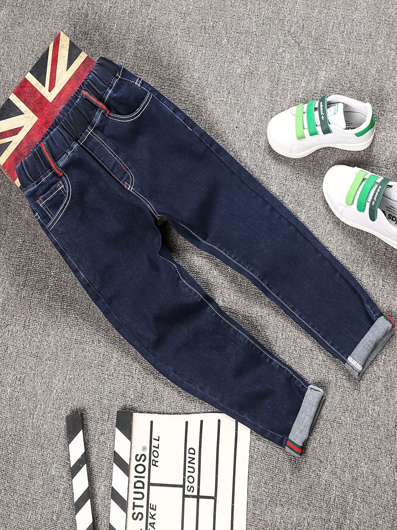 Boys Classic Denim Long Pants With Pocket Kids Clothing