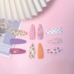 20pcs Floral Polka Dot Hair Clips for Baby Girls Headwear Accessories