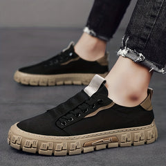 Men's Lace Up Sneakers Lightweight Comfy Non slip Skate Shoes