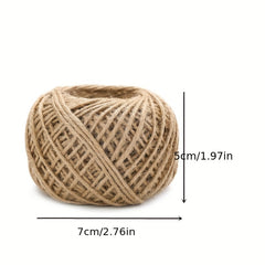 25M Natural Jute Rope Cord Hemp Twine Home Wedding Decoration Burlap Ribbon