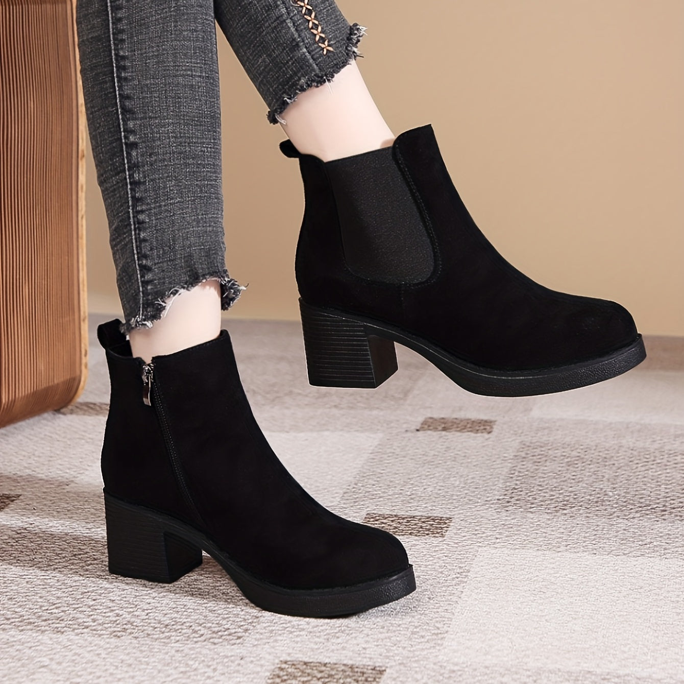 Women's Chunky Heel Ankle Boots & Shoes