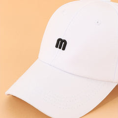 M Embroidery Baseball Cap Casual Sunscreen Dad Hat Breathable Sports Hats