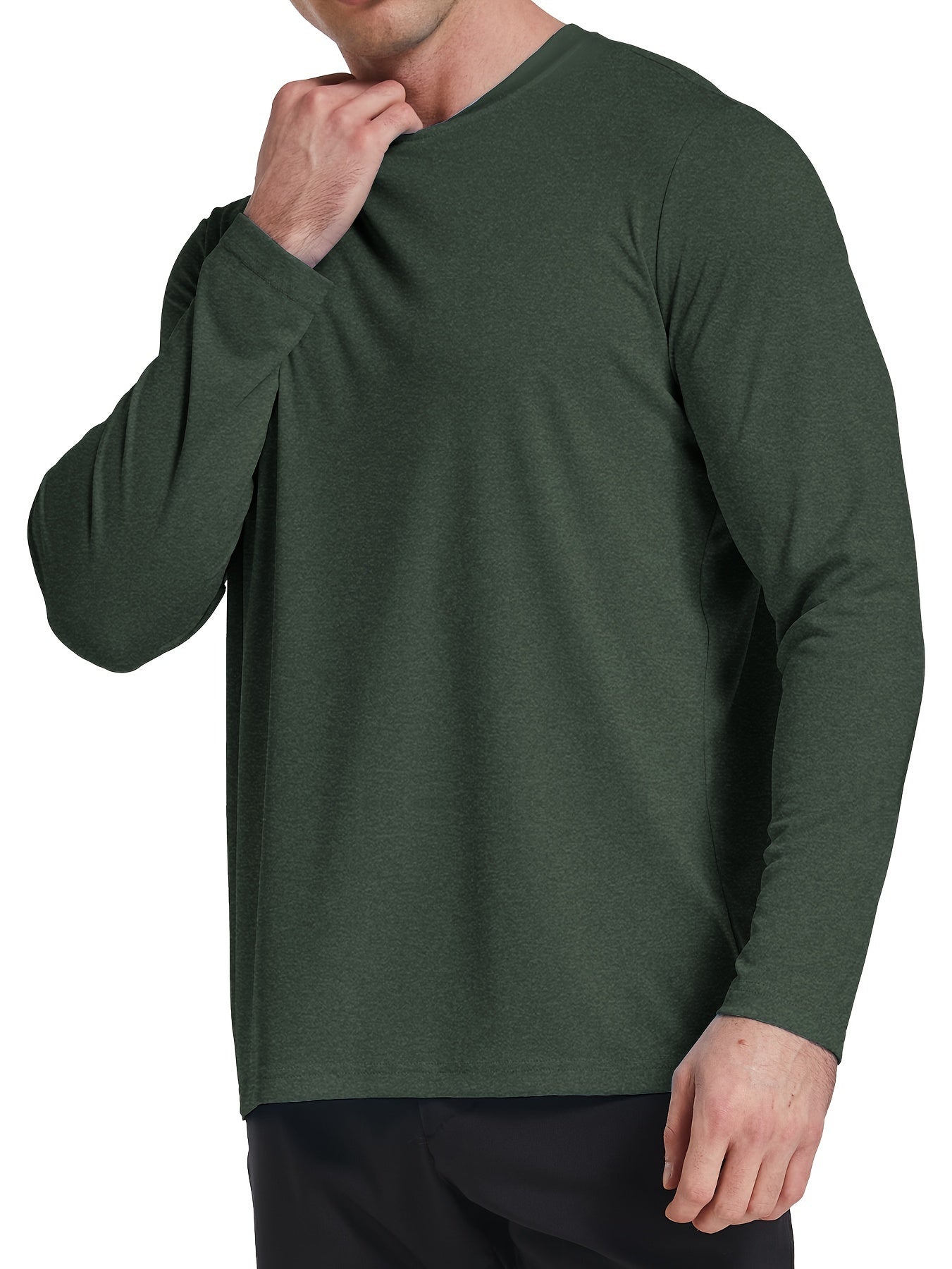 3pcs Mens Quick Dry Long Sleeve T Shirt Moisture Wicking Casual Workout