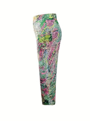 Women's Plus Floral Cardigan & Pants Set