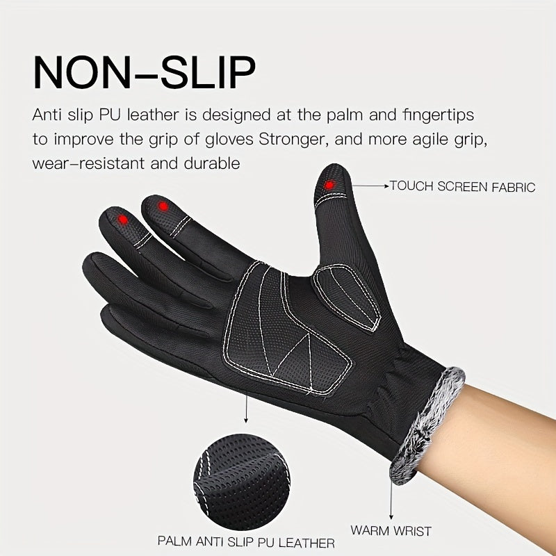 Winter Warm Gloves Non-slip Sports Waterproof Touch Screen Gloves
