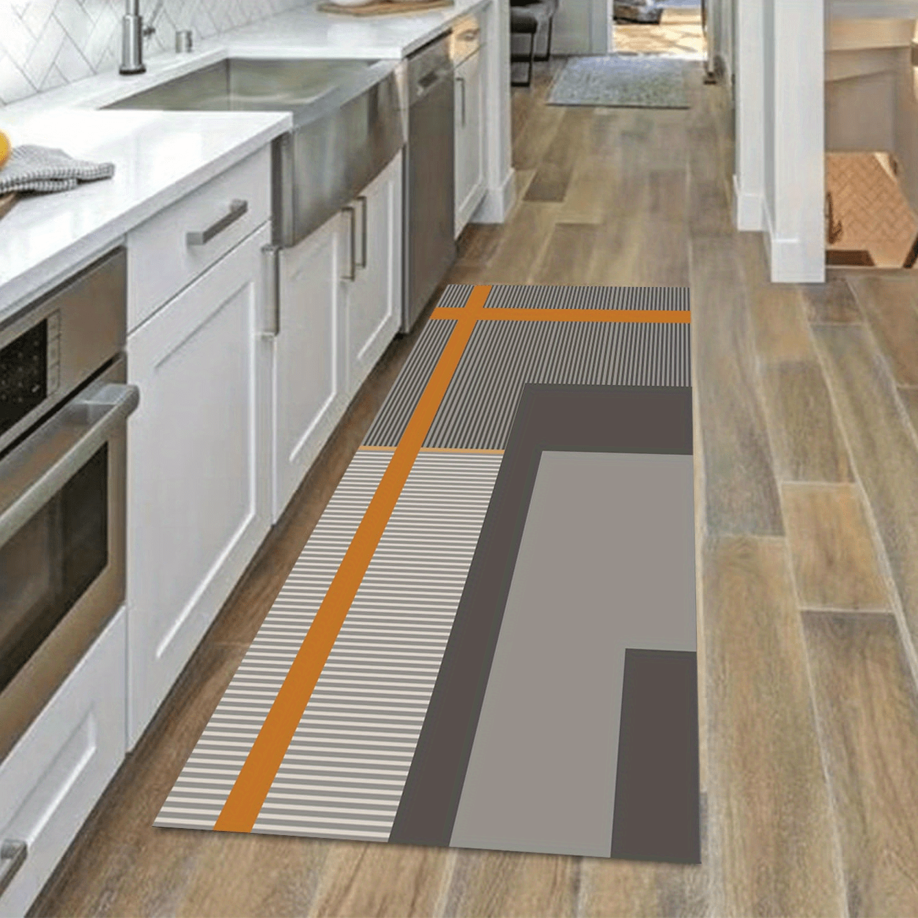 Kitchen Rugs Non Slip Absorbent Stain Resistant Waterproof Floor Mat