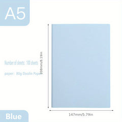 A5 PU Leather Notebook Student Stationery Study Draft Work Plan Book
