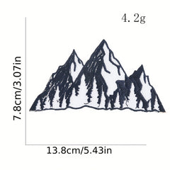 1pc Cartoon Mountain Embroidered Cloth Patch Iron On Patches DIY Sewing