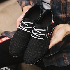 Men's Lace up Loafer Shoes Breathable Lightweight Non slip Slip On Shoes