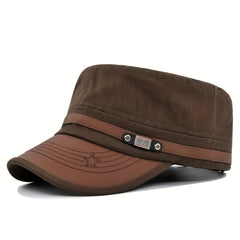 Cotton Sun Protection Flat Top Military Hat