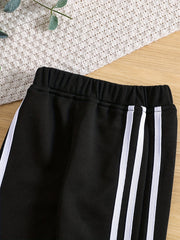 Boys Striped Active Sweatpants Quick Drying Jogger Sports Pants