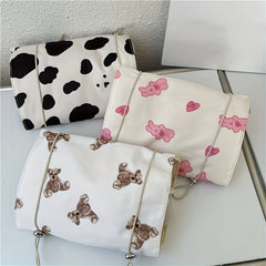 Portable 4-in-1 Roll Up Travel Toiletry Organizer with Cartoon Pattern