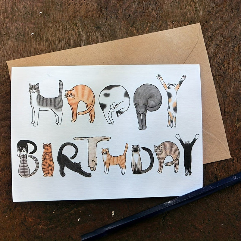 Funny Cats Birthday Card for Sibling - Happy Bday Card for Him or Her