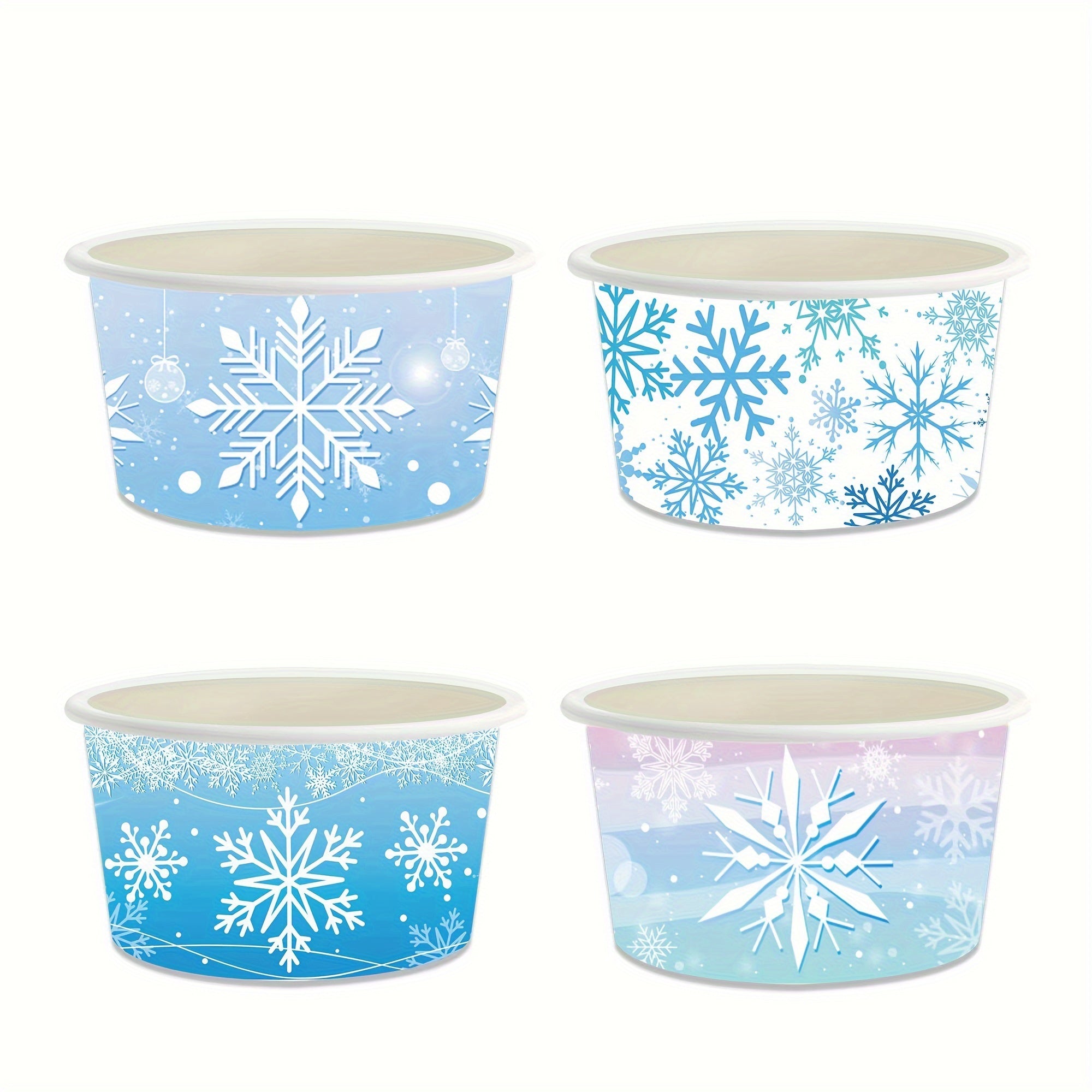24 Christmas Treats Disposable Paper Bowls Ice Cream Bowls Christmas Decoration
