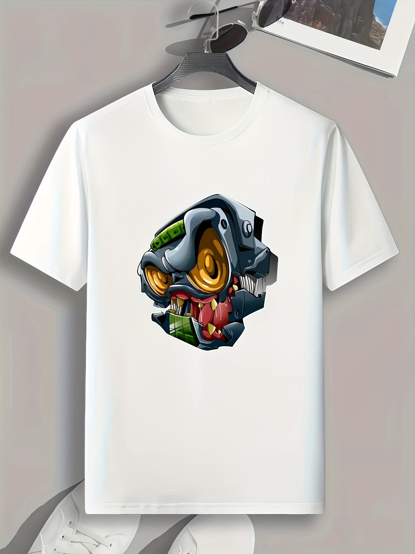 Colorful Pattern Print Men's Graphic T-shirt for Summer