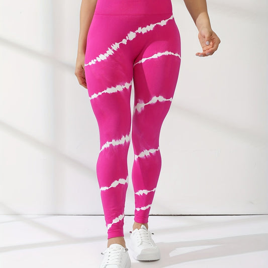 Striped Tie Dye High Stretch Yoga Tight Pants