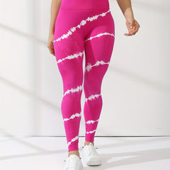 Striped Tie Dye High Stretch Yoga Tight Pants