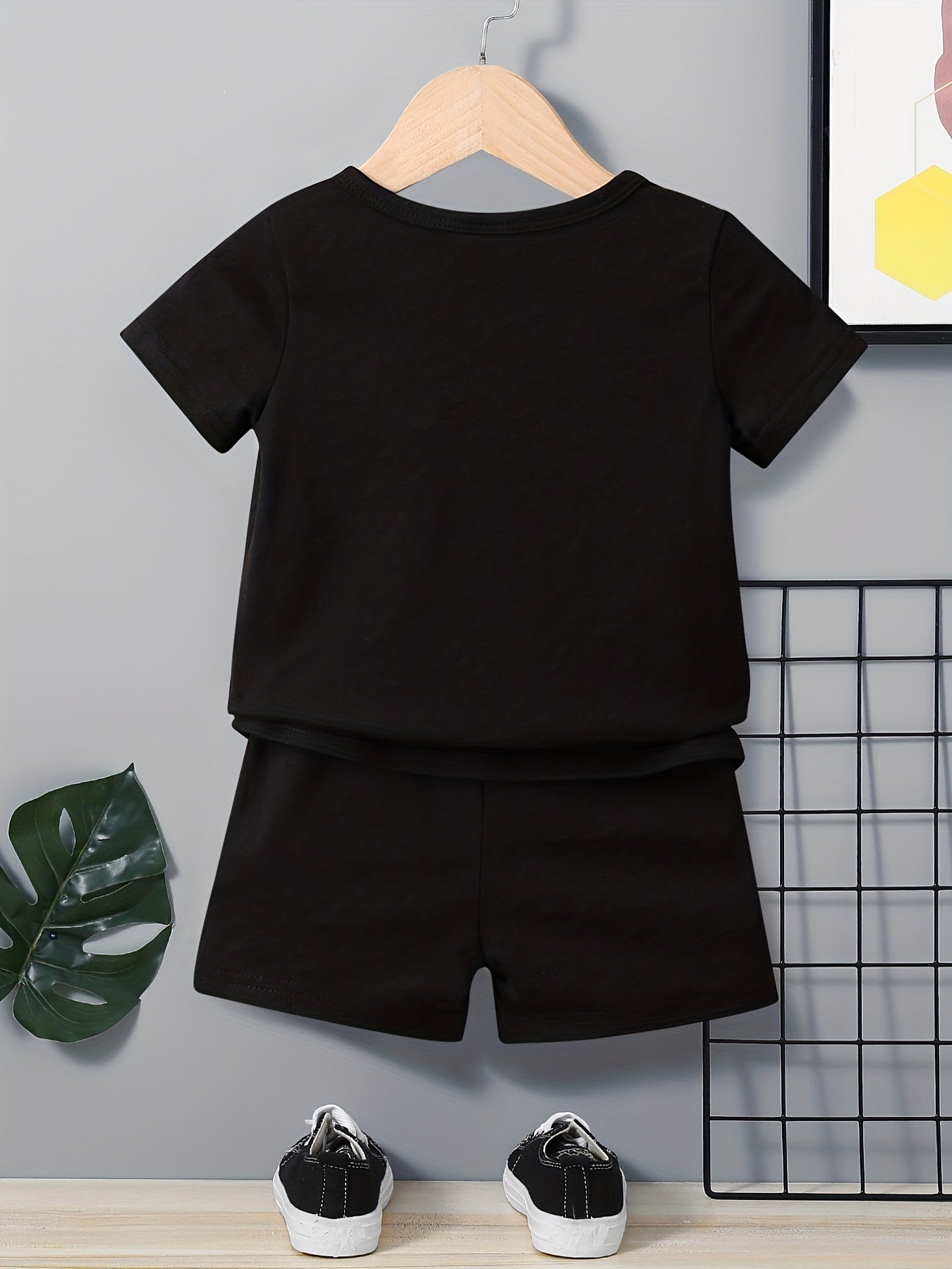 2pcs Baby Boys Smile Face T shirt & Shorts Set for Summer