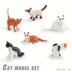 Realistic Cat Animal Model Figurine