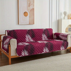 Leaf Printed Sofa Slipcover Furniture Protector for Home Decor