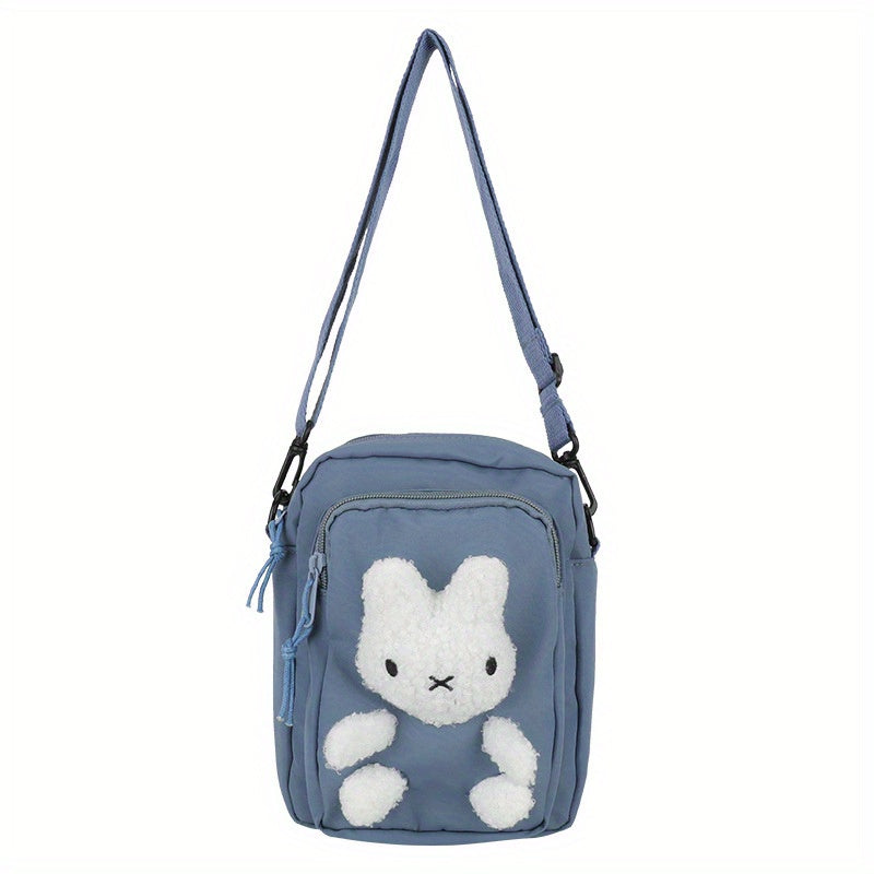 Kids Rabbit Messenger Bag Girls Canvas Travel Backpack Coin Purse
