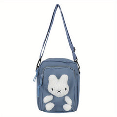 Kids Rabbit Messenger Bag Girls Canvas Travel Backpack Coin Purse