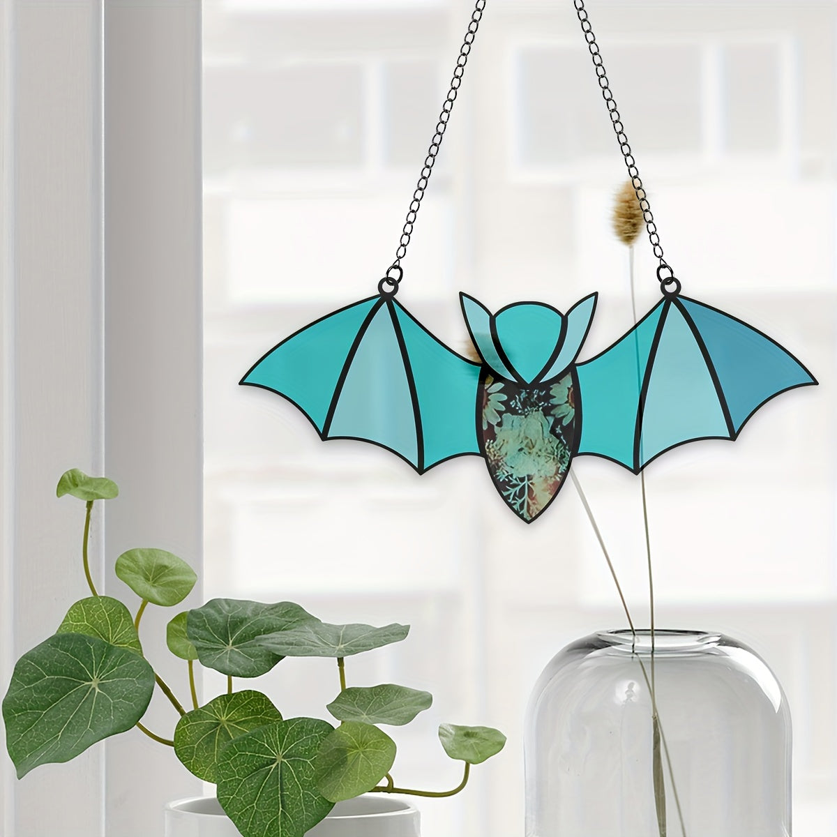Colorful Bat Suncatcher Window Hanging Decoration for Home Room Garden