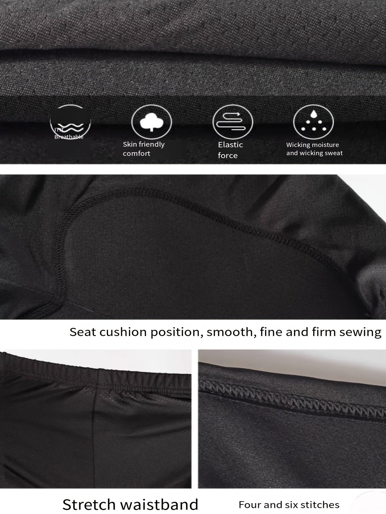 Men's Cycling Shorts Breathable Moisture Wicking Biking Shorts