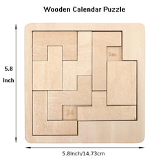 Wooden Calendar Puzzle: 365 Dates to Solve