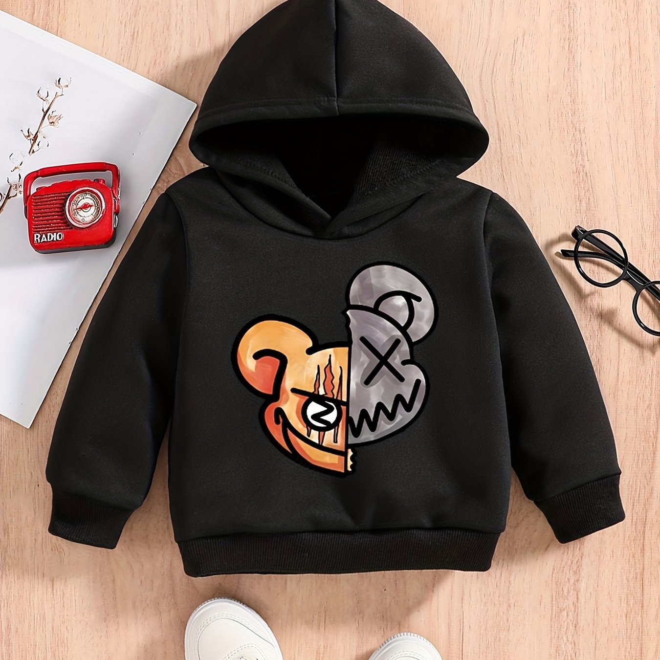 Bear Pattern Baby Boys Hoodie For Spring Fall Winter