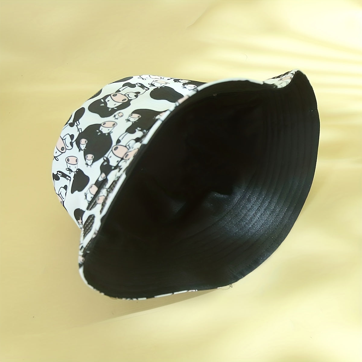 Cow Print Bucket Hat Reversible Sun Hat Lightweight Fisherman Cap