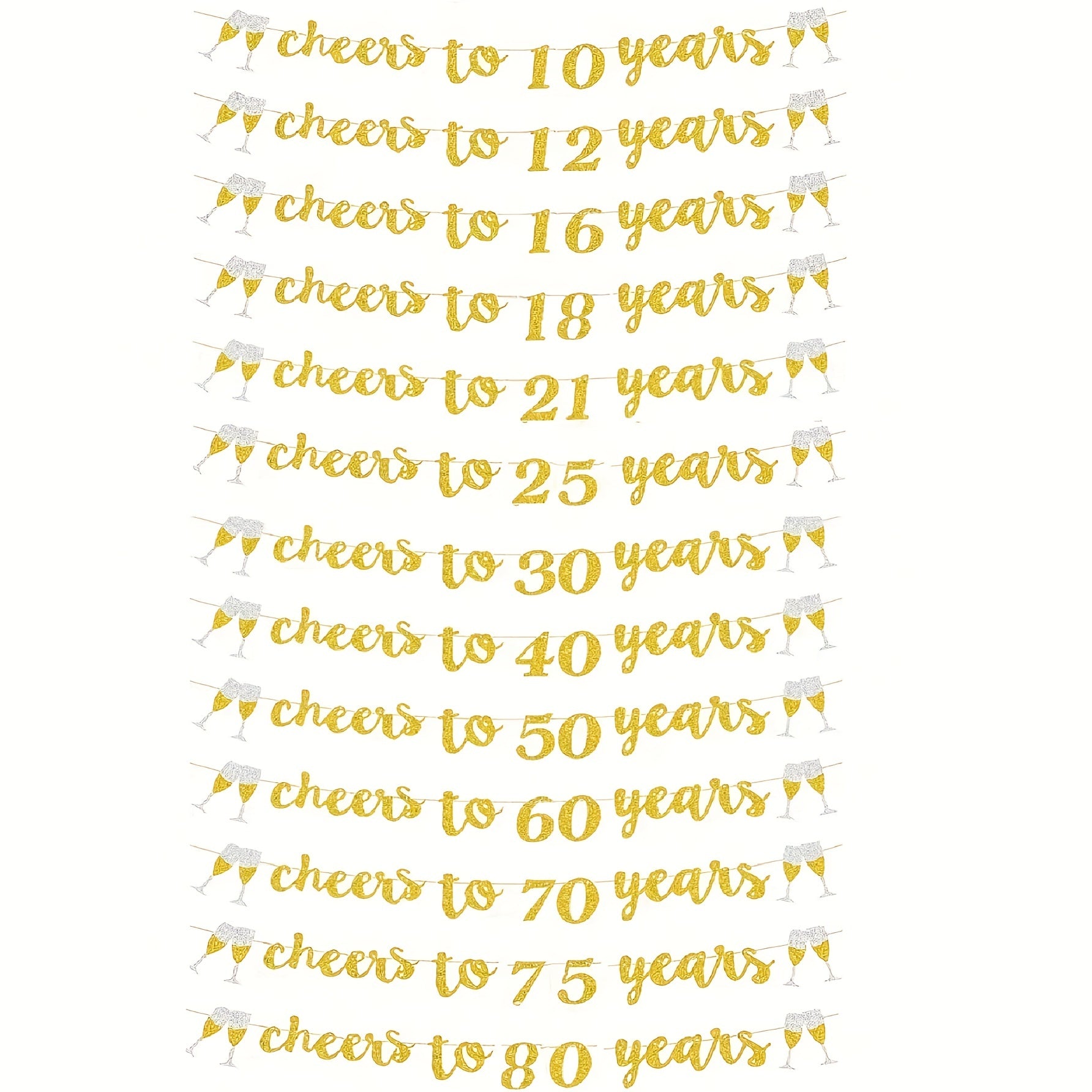 Alphabet Pull Flower CHEERS TO 10 90 Flag Birthday Party Decoration