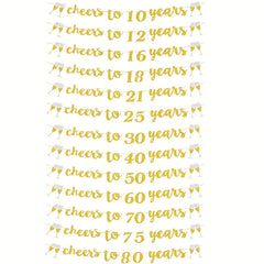Alphabet Pull Flower CHEERS TO 10 90 Flag Birthday Party Decoration