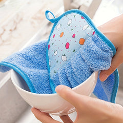 Thick Coral Velvet Handkerchief Absorbent Hand Towel